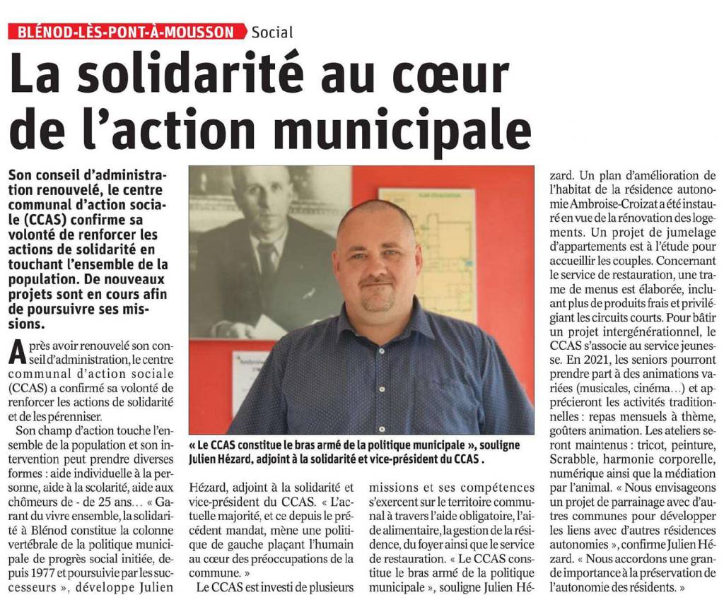 La Solidarité au cœur de la Politique&nbsp;Municipale