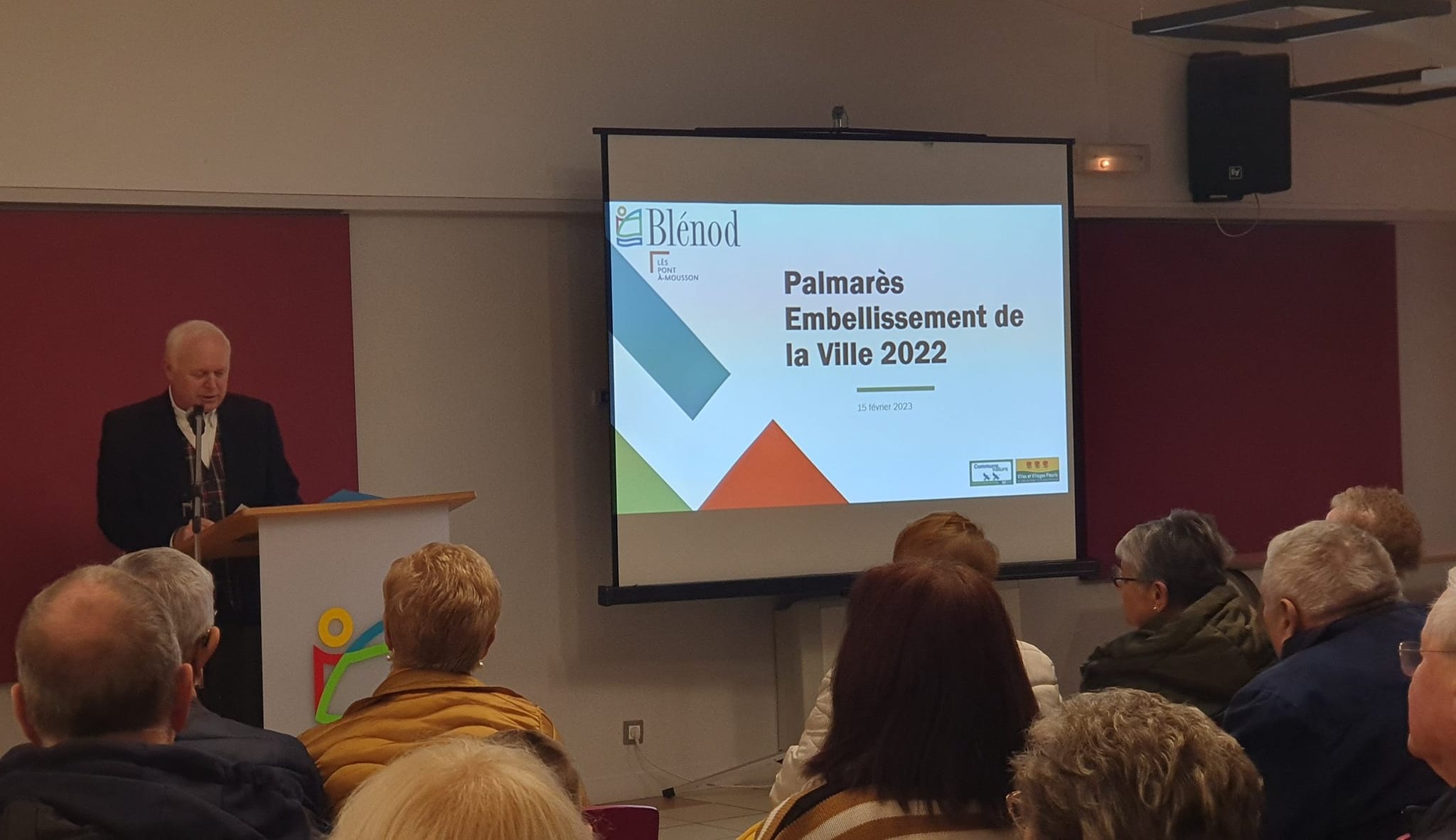 Cérémonie des palmarès pour les décorations de Noël et les maisons fleuries à Blénod les Pont à Mousson