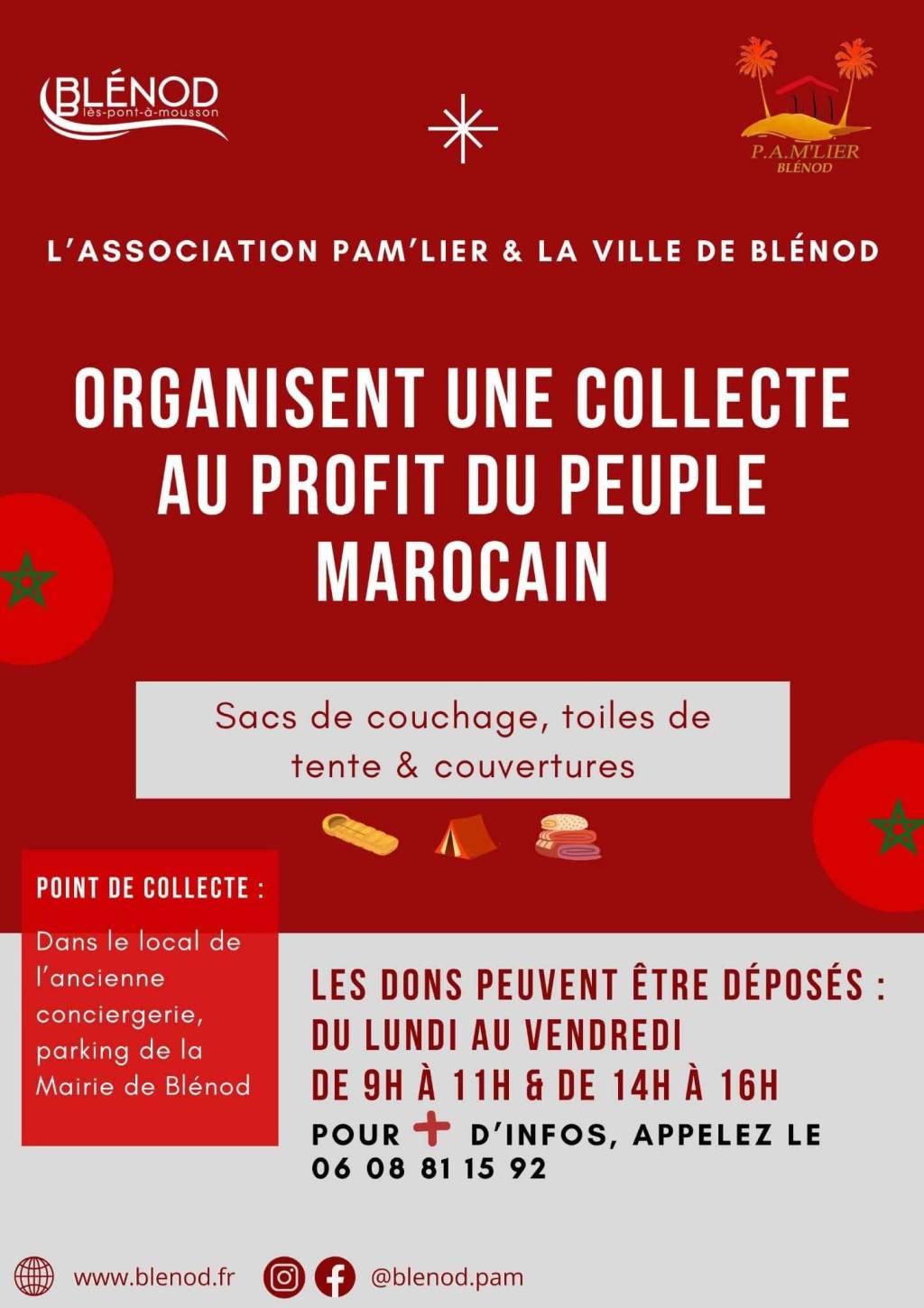 Collecte de solidarité pour le&nbsp;Maroc