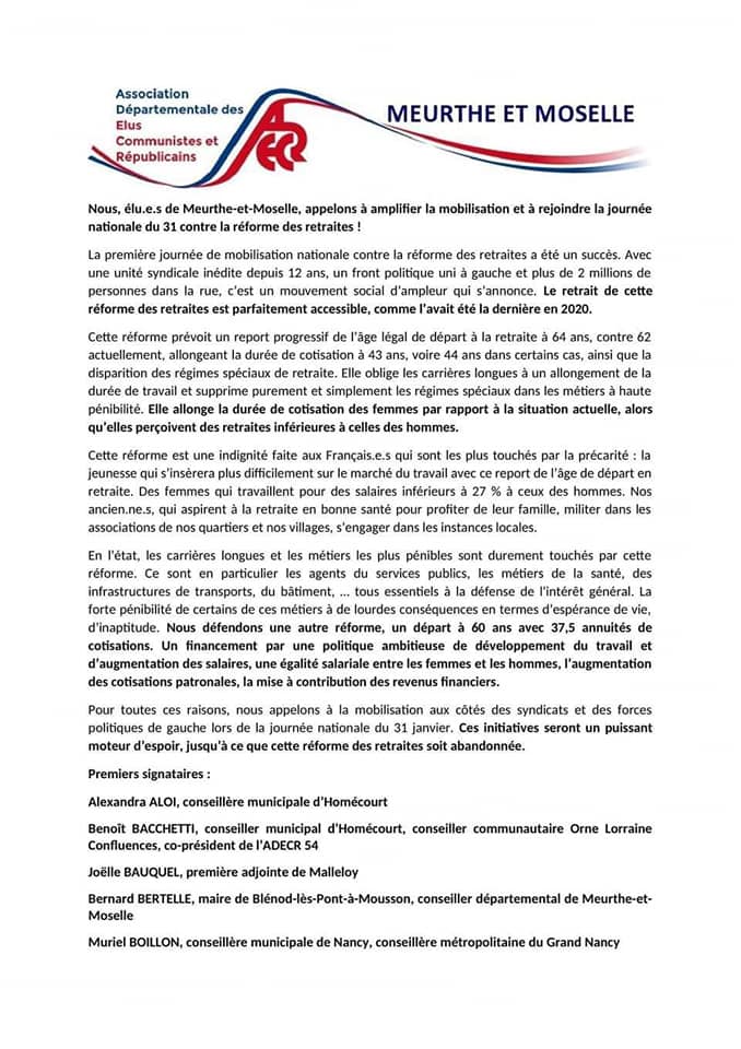 Mobilisation contre la retraite à 64 ans