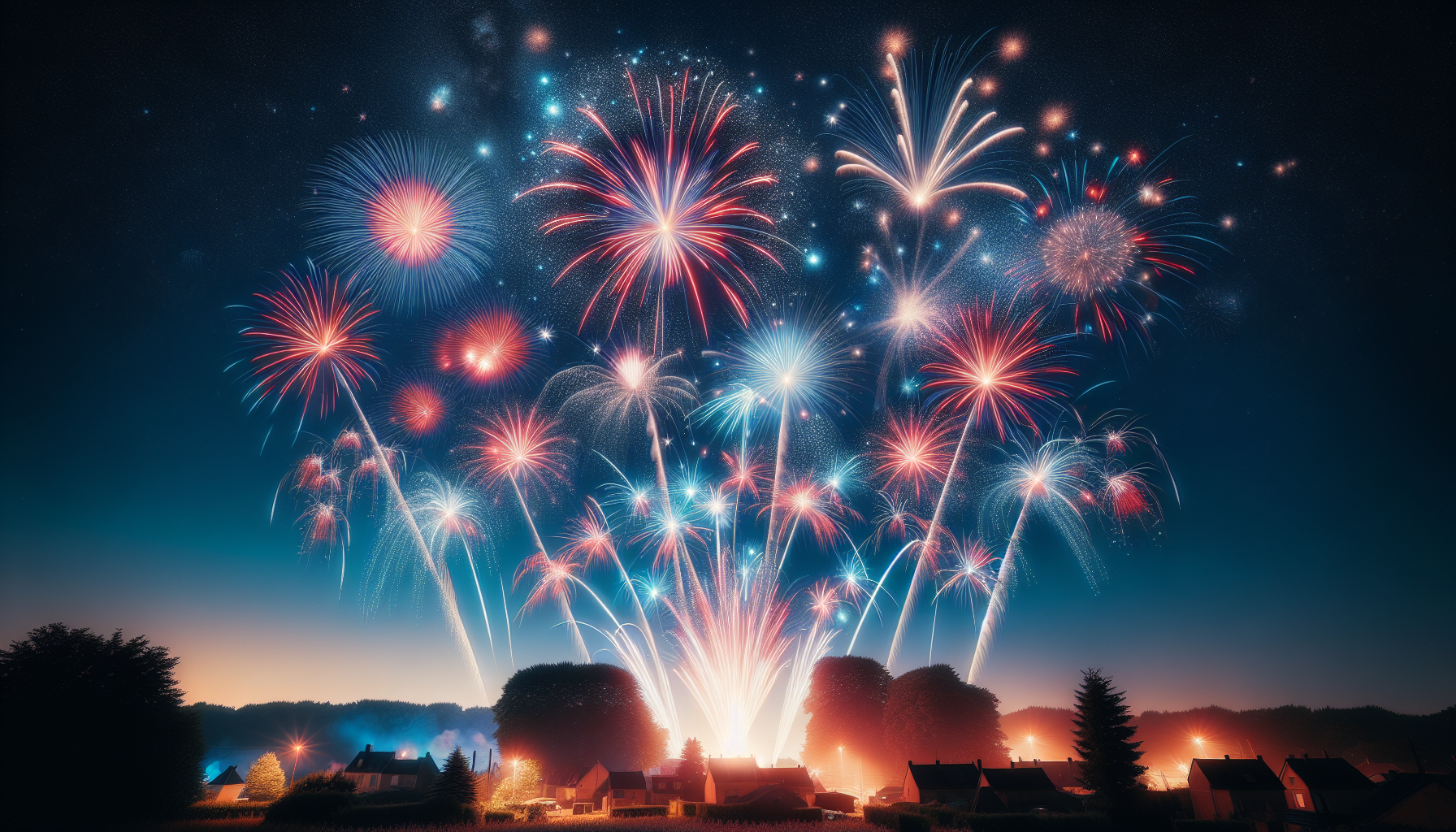 Feux d&rsquo;artifices du 13 juillet à Blénod les Pont à Mousson