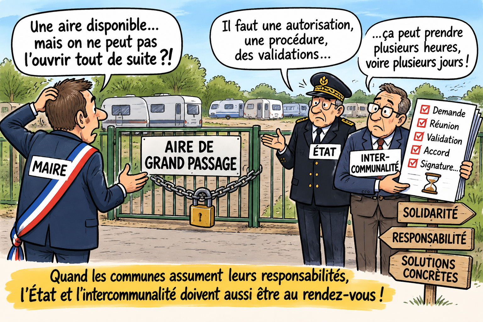 Accueil des gens du voyage : solidarité, responsabilité et respect des communes